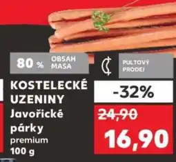 Kaufland KOSTELECKÉ UZENINY Javořické párky nabídka