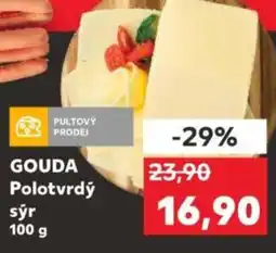 Kaufland GOUDA Polotvrdý sýr nabídka