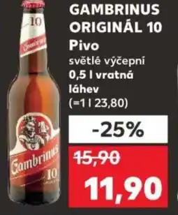 Kaufland GAMBRINUS ORIGINÁL 10 Pivo nabídka