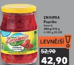 Kaufland ZNOJMIA Paprika řezaná nabídka