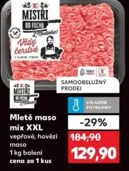 Kaufland Mleté maso mix XXL vepřové, hovězí maso nabídka