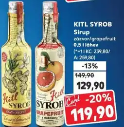 Kaufland KITL SYROB Sirup zázvor/grapefruit nabídka