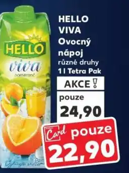Kaufland HELLO VIVA Ovocný nápoj nabídka
