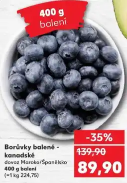 Kaufland Borůvky balené - kanadské nabídka