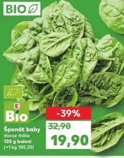 Kaufland Špenát baby nabídka