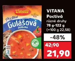 Kaufland Vitana Poctivá gulášová polévka nabídka