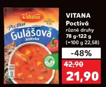Kaufland Vitana Poctivá gulášová polévka nabídka