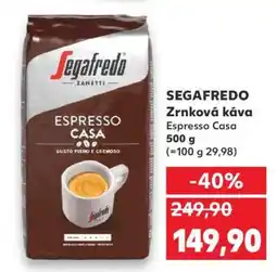 Kaufland Segafredo zrnková káva nabídka