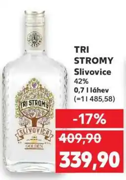 Kaufland Tri stromy slivovice nabídka
