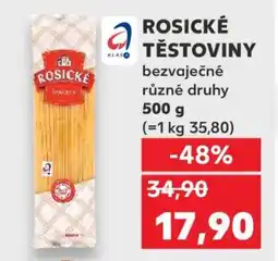 Kaufland Rosické těstoviny nabídka