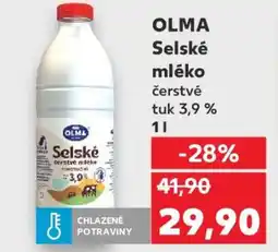 Kaufland OLMA Selské mléko nabídka