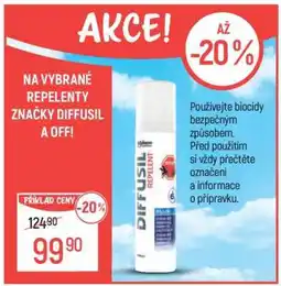 Globus Vybrané repelenty značky Diffusil a Off! nabídka