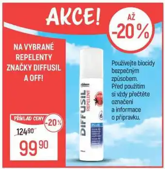 Globus Vybrané repelenty značky Diffusil a Off! nabídka