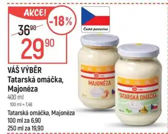 Globus VÁŠ VÝBĚR Tatarská omáčka, Majonéza nabídka