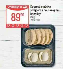 Globus Koprová omáčka s vejcem a houskovými knedlíky nabídka
