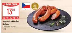 Globus Moravská klobása Globus nabídka