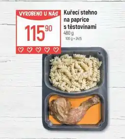 Globus Kuřecí stehno na paprice s těstovinami nabídka