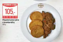 Globus Pikantní kuřecí játra s bramboráčky nabídka