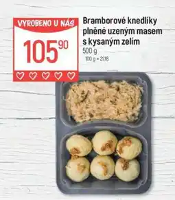 Globus Bramborové knedlíky plněné uzeným masem s kysaným zelím nabídka