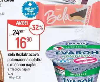 Globus Bela Bezlaktózová polomáčená oplatka s mléčnou náplní nabídka