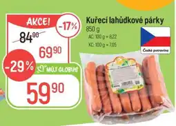Globus Kuřecí lahůdkové párky nabídka