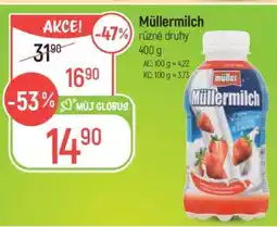 Globus Müllermilch různé druhy nabídka