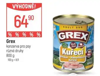 Globus Grex konzerva pro psy různé druhy nabídka