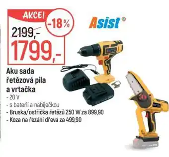 Globus Aku sada řetězová pila a vrtačka nabídka