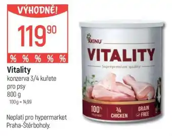 Globus Vitality konzerva 3/4 kuřete pro psy nabídka