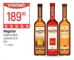 Globus Magister Original, Dark, Caramel 22% nabídka