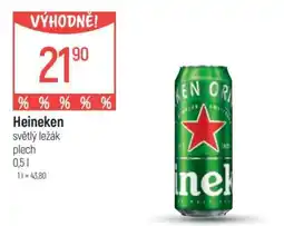 Globus Heineken světlý ležák plech nabídka