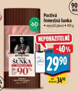 Albert Poctivá řemeslná šunka nabídka