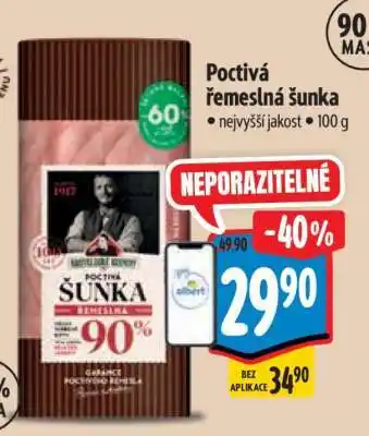 Albert Poctivá řemeslná šunka nabídka