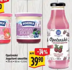 Albert Opočenské jogurtové smoothie nabídka