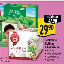 Albert Teekanne Bylinný a Funkční čaj nabídka