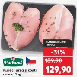 Kaufland Kuřecí prsa s kosti nabídka