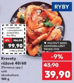 Kaufland Krevety růžové 40/60 nabídka