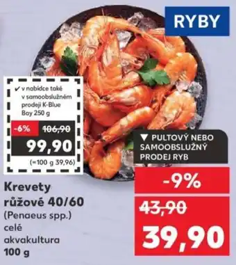 Kaufland Krevety růžové 40/60 nabídka