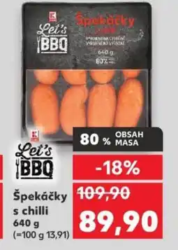 Kaufland Špekáčky s chilli nabídka