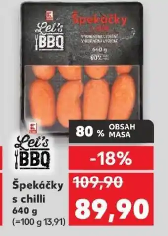 Kaufland Špekáčky s chilli nabídka