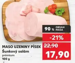 Kaufland MASO UZENINY PÍSEK Šunkový salám nabídka