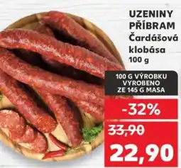 Kaufland UZENINY PŘÍBRAM Čardášová klobása nabídka