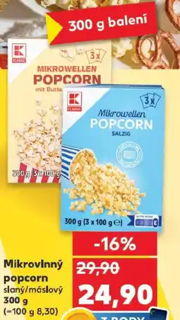 Kaufland Mikrovlnný popcorn slaný/máslový nabídka
