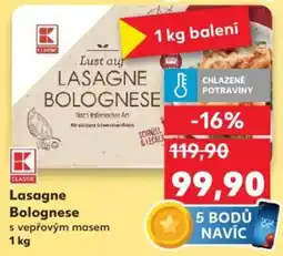 Kaufland Lasagne Bolognese nabídka