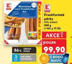 Kaufland Frankfurtské párky nabídka