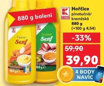 Kaufland Hořčice plnotučná/ kremžská nabídka