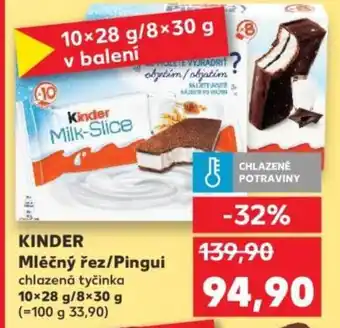 Kaufland KINDER Mléčný řez/Pingui nabídka