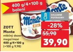 Kaufland ZOTT Monte nabídka