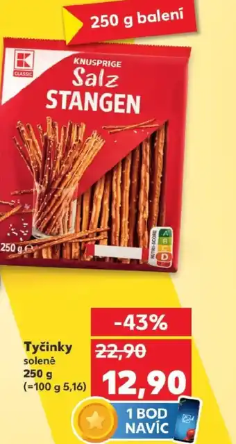 Kaufland Tyčinky solene nabídka