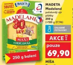 Kaufland MADETA Madeland polotvrdý sýr plátky nabídka